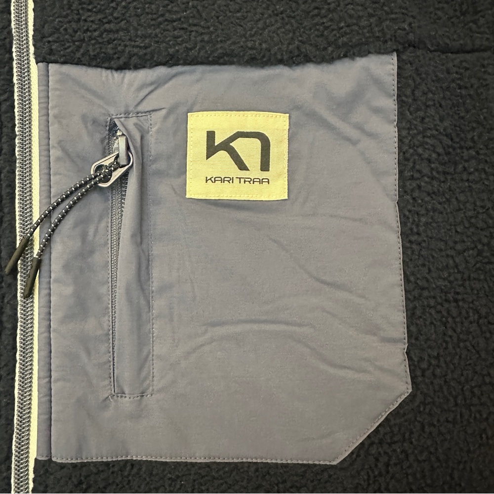 Kari Traa Rothe L Hood Fleece Long Fit Zip Up Hoodie Women’s Size L Blue - Picture 4 of 11